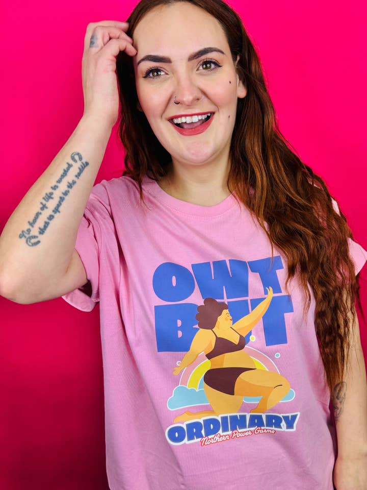 Owt But Ordinary Tee for wholesale by Northern Power Garms