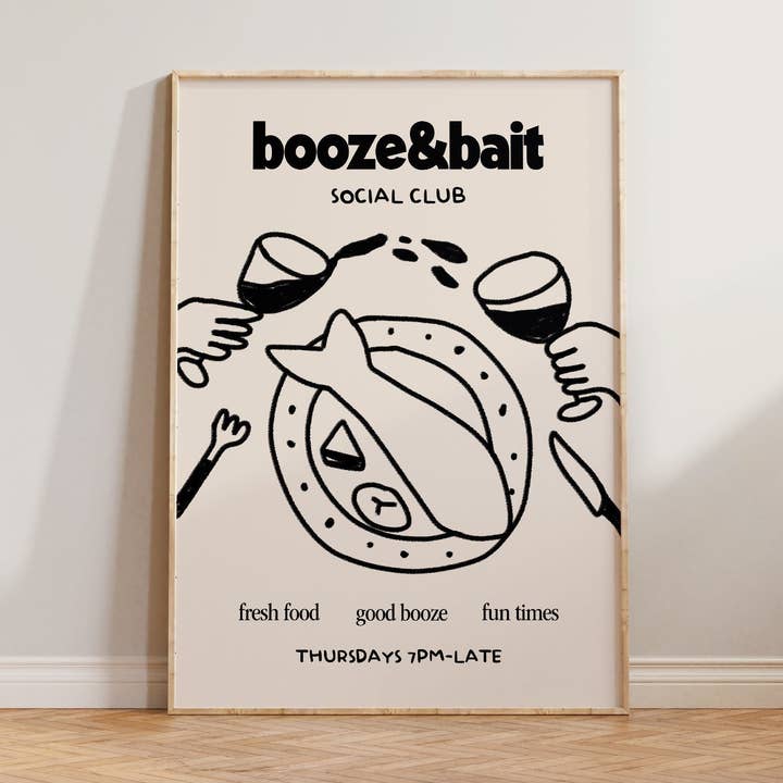 Lune Club – wholesale Art print – Booze & Bait Social Club Print0