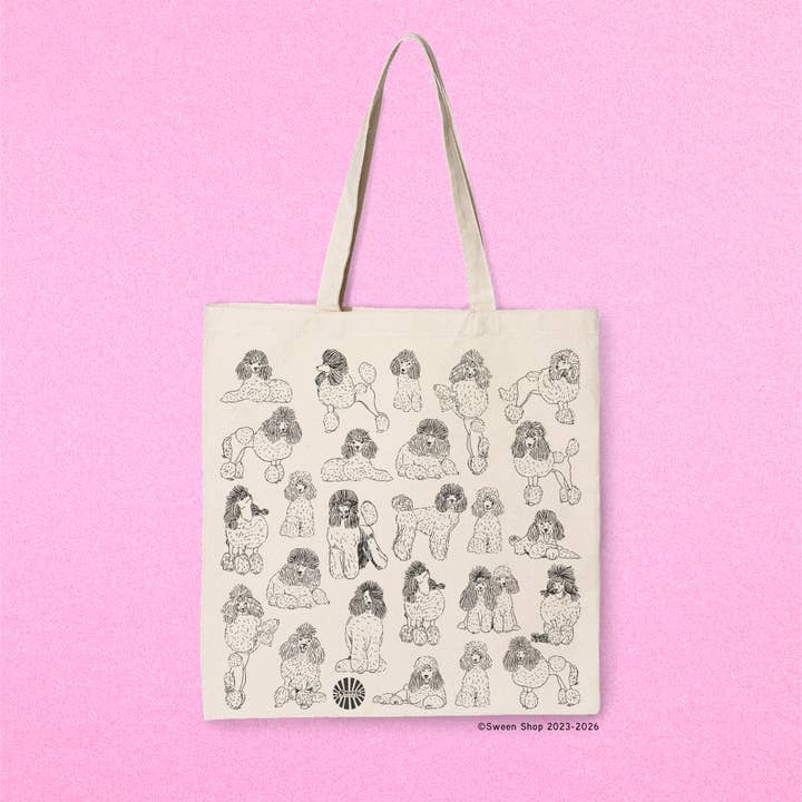 Sween Shop - Vendita all'ingrosso Borsa tote - Unisex - Borsa in Tela con Barboncino per Amanti dei Cani Regalo per Animali Domestici