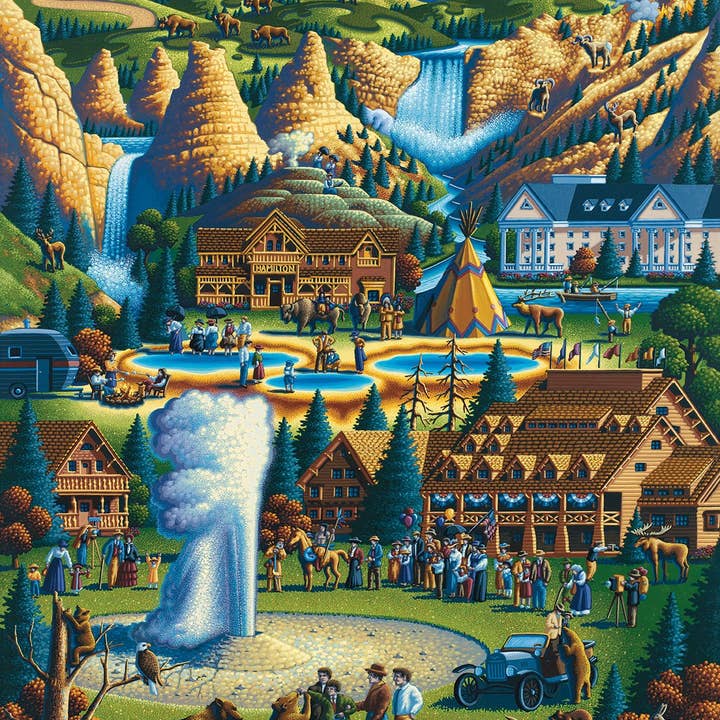 Boardwalk Puzzle Company - Wholesale Puzzle - Adult - Yellowstone National Park - 500 Piece1