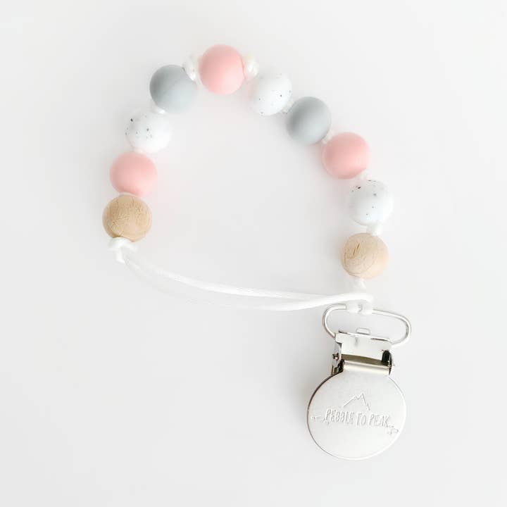 Aubrey Pacifier Clip for wholesale by Pebble To Peak