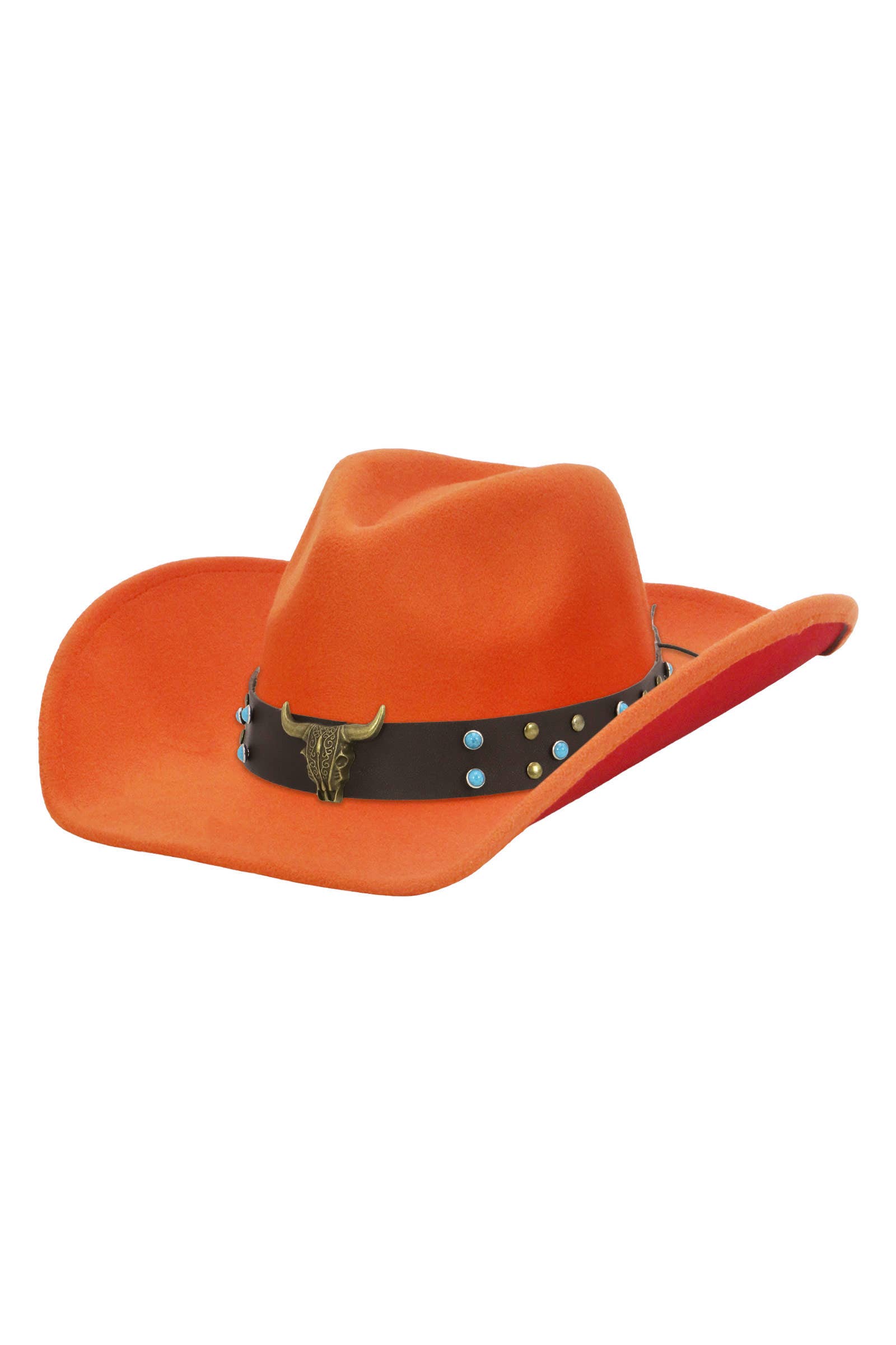 Cap Zone - Vendita all'ingrosso Cappello da cowboy - Unisex - Cappello da Cowboy in Feltro Bicolore Turchese Buffalo8