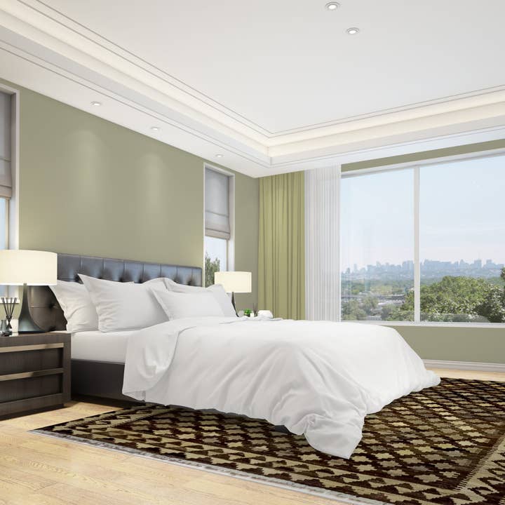 Handgemachter Woll Domino Kelim Teppich für den Großhandel von Fybernots