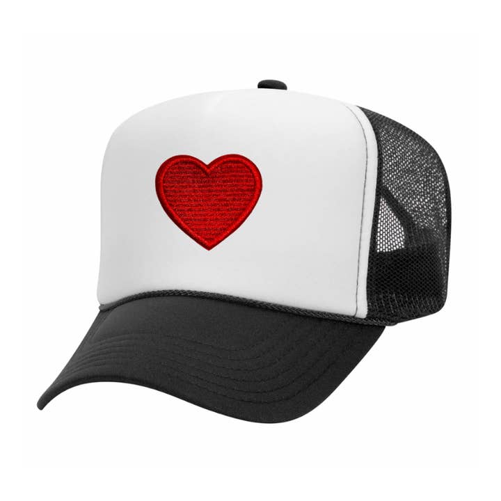 Red Heart Trucker Hat for wholesale by Breaker One Nine Customs