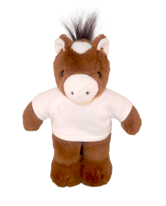 Plushland - Wholesale Stuffed/Plush Toy - Kids & Baby - Plush Floppy Horse with Personalized Tee  8"14
