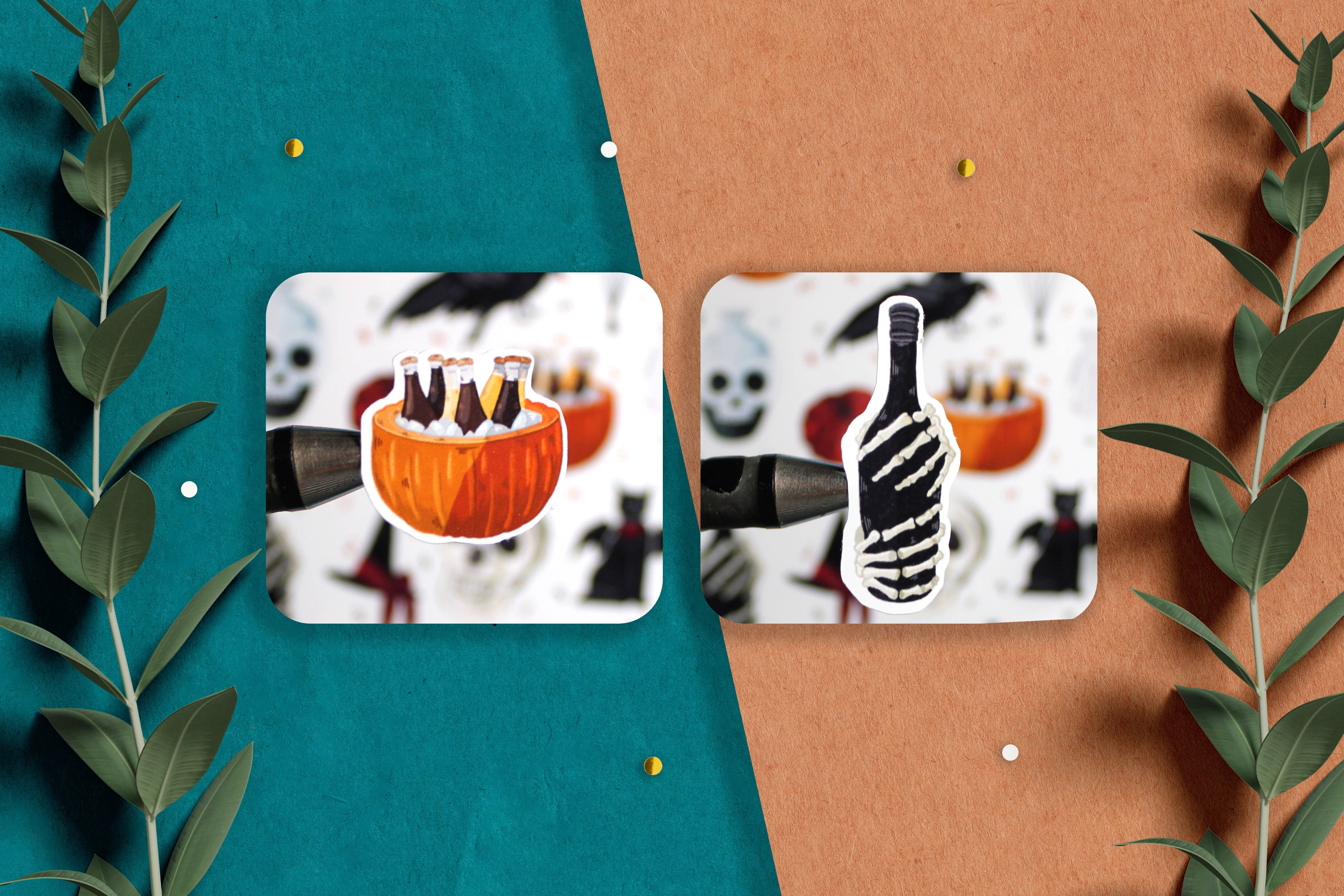 Bartista - Vendita all'ingrosso Adesivo - Foglio di adesivi Boo, adesivi per Halloween, adesivo BulletJournal9