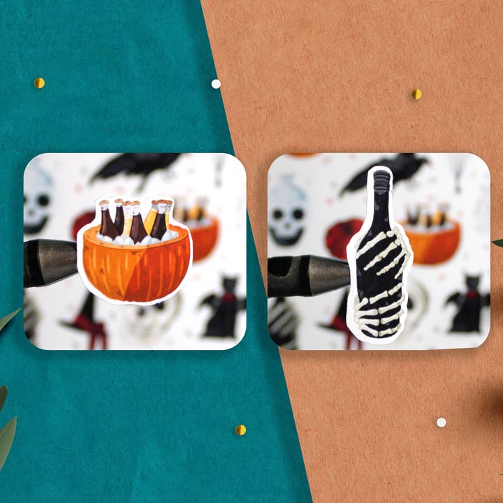 Bartista - Vendita all'ingrosso Adesivo - Foglio di adesivi Boo, adesivi per Halloween, adesivo BulletJournal9