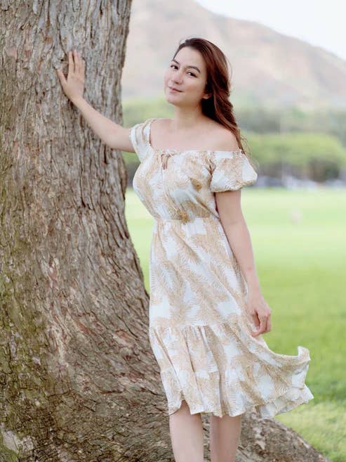 Angels by the Sea Hawaii - Wholesale Dress - Women's - Nalani Tropical Leaves Dress5