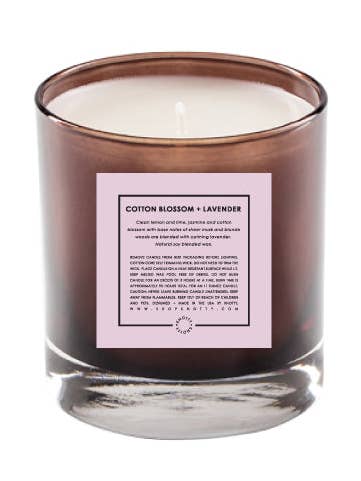 Candela di soia | Fiori di cotone + lavanda per la vendita all'ingrosso da parte di Knotty Accessories