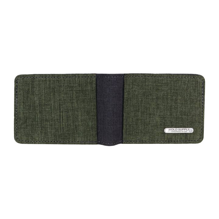 HOLD SUPPLY - Wholesale Wallet - Men's - Green and Gray Fabric Bifold Wallet, Men's Billfold Wallet2