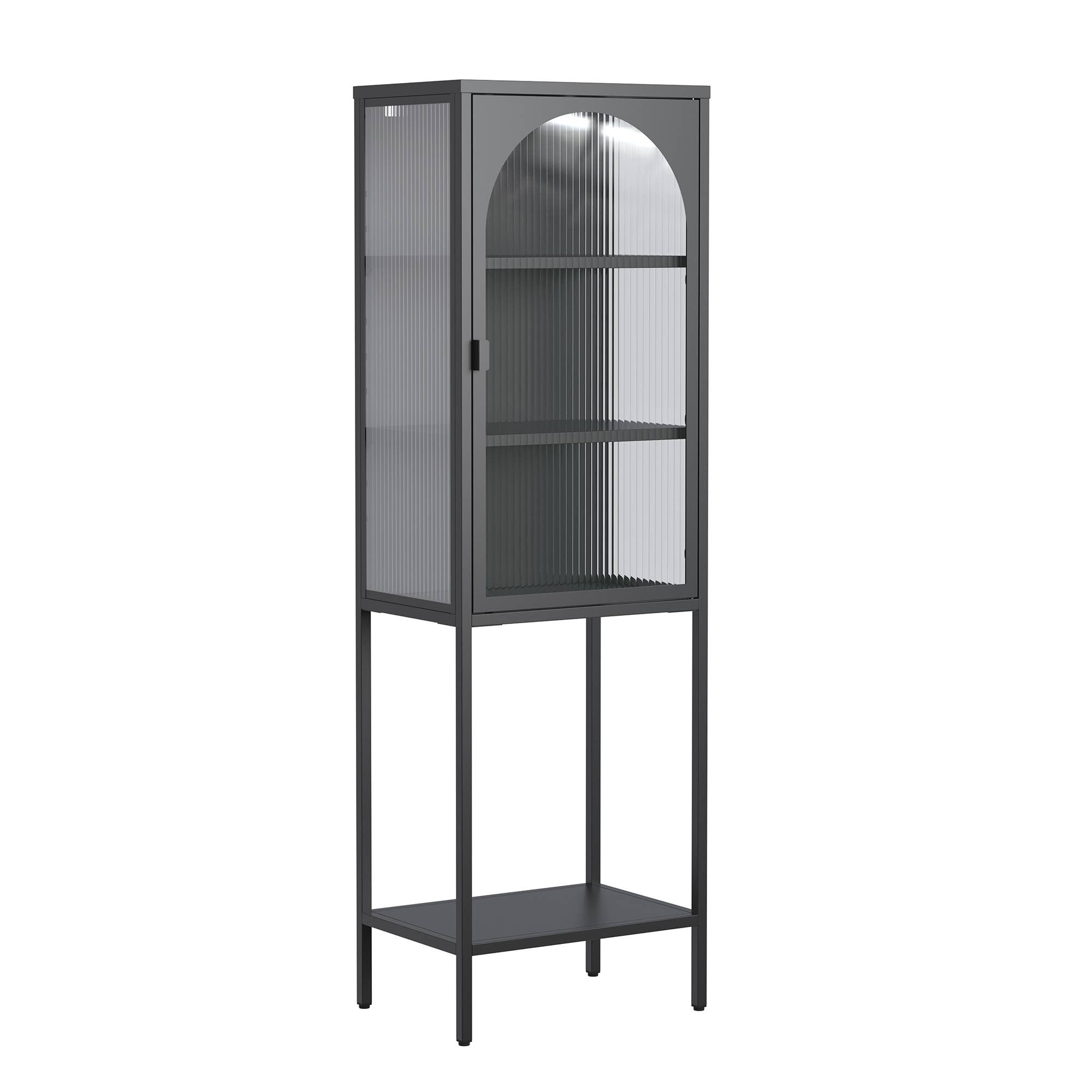 Glamour Home - Wholesale Cabinet - Benoît 62.99-inch Black One Door Metal Cabinet2