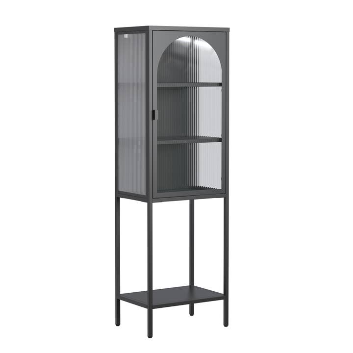 Glamour Home - Wholesale Cabinet - Benoît 62.99-inch Black One Door Metal Cabinet2