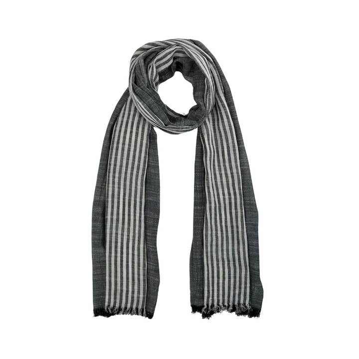 Humble Hilo - Wholesale Scarf - Women's - Humble Hilo Cumulus 100% Cotton Scarf Center Stripes38