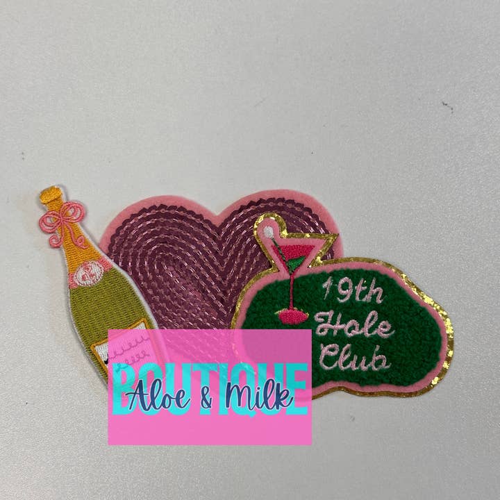 Aloe and Milk Boutique - Vendita all'ingrosso Toppe - Club della 19a buca, toppa per cappello da golf, toppa per cappello da golfista, campo da golf
