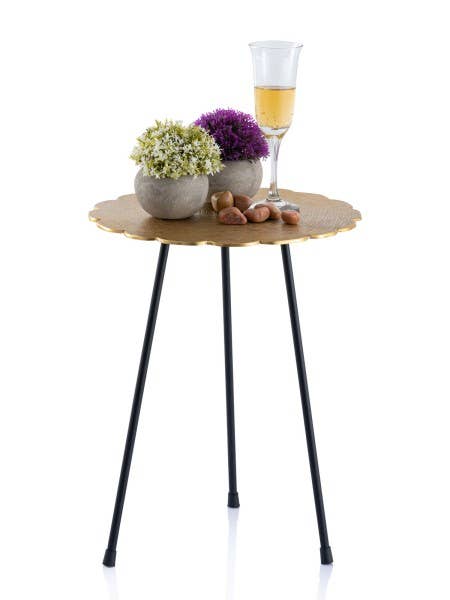 Voglrieder – Engroshandel Tebord – Sidebord metal dekorativt bord Hilton ø 35 x H 46 cm rund A24