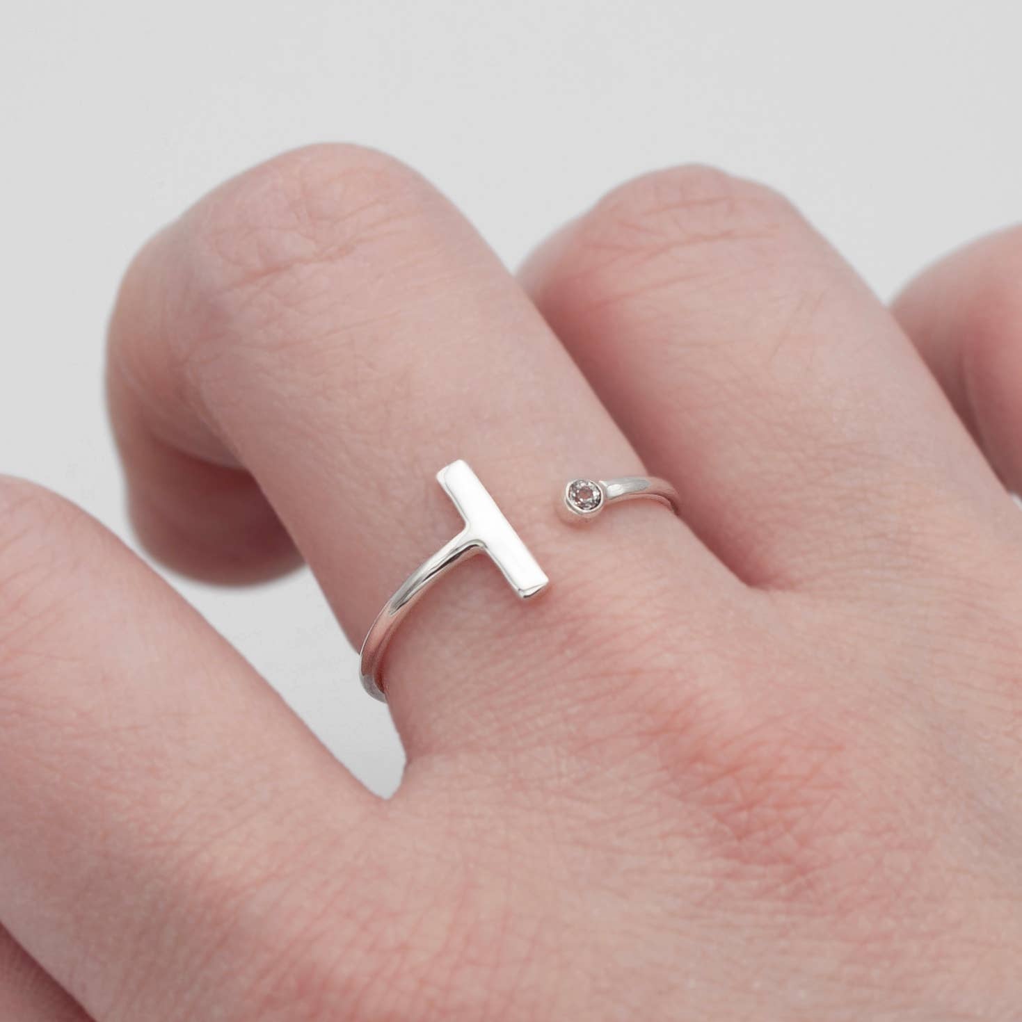 Bentley & Lo - Wholesale Single Stone/Solitaire Ring - Bar and Topaz Statement Sterling Silver Ring1