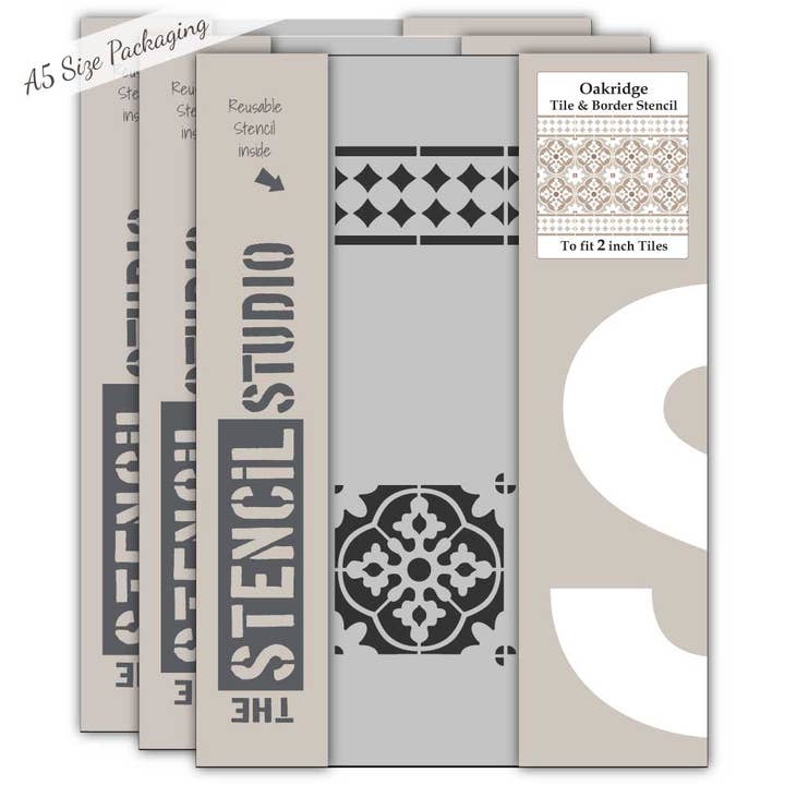 The Stencil Studio - Venta al por mayor Plantilla/troqueles - Plantilla para azulejos y bordes Oakridge