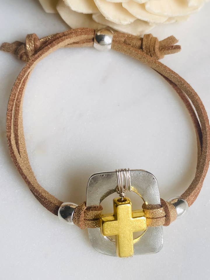 Vegan Cross Bracelet for wholesale by Dajana Design