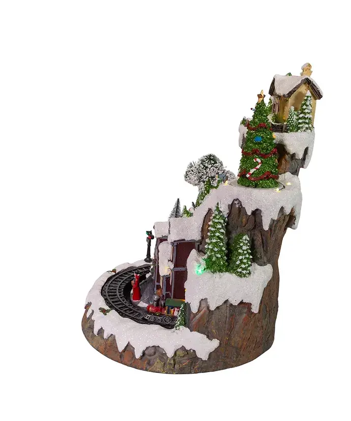 Kurt S. Adler, Inc. - Wholesale Decorative Tabletop Object - 17"MUSICAL LED VILLAGE ON MTN TABLETOP5