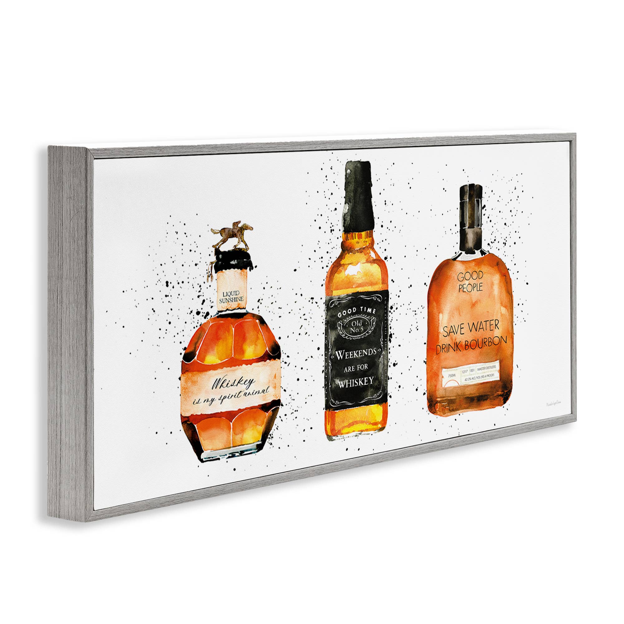 Stupell Industries - Wholesale Wall Sign - Funny Phrases Whiskey Bottles Framed Giclee10