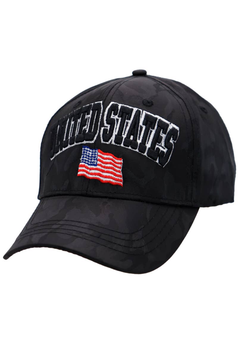 Cap Zone – Engroshandel Baseballkasket - Unisex – USA Arc Logo Camo Poly Baseball Cap0