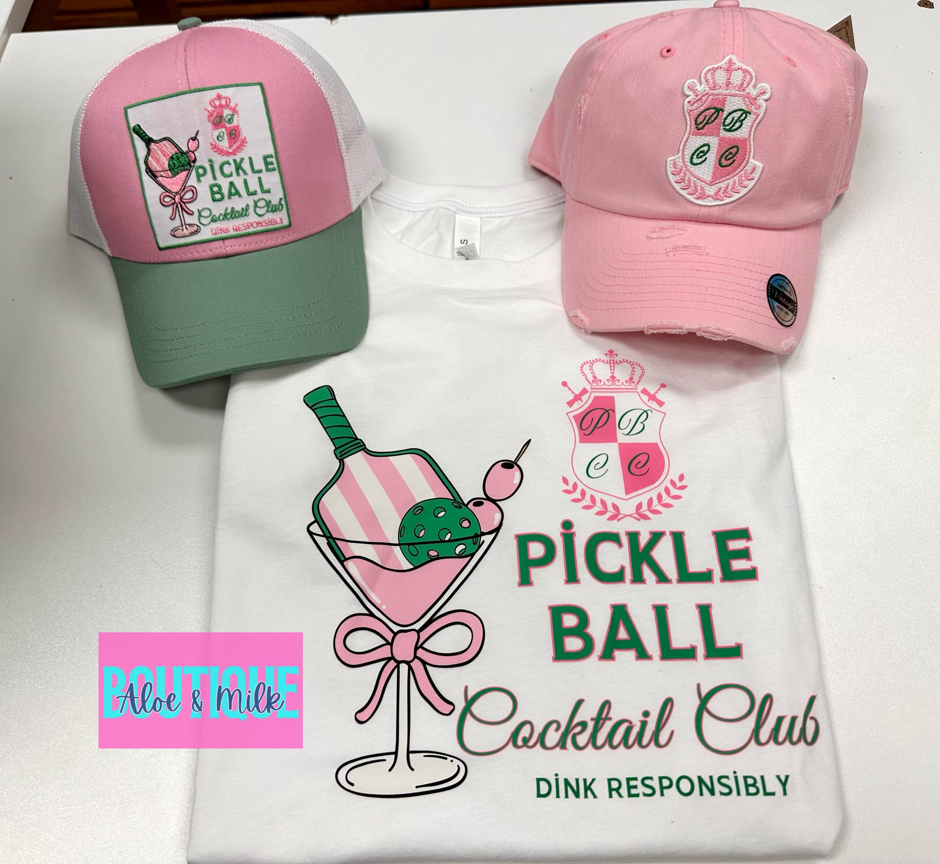 Aloe and Milk Boutique - Wholesale Baseball Cap - Unisex - Pickleball Dink Responsibly Hat, pickleball cap
