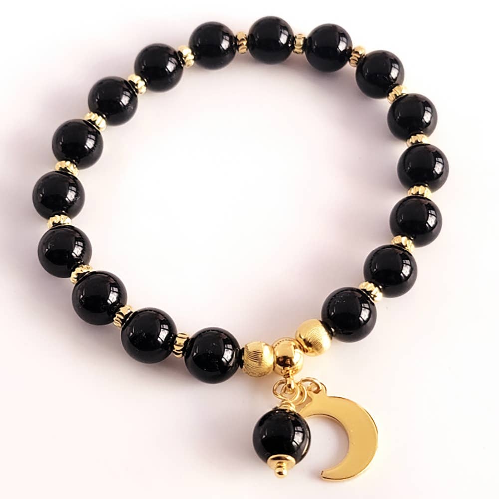 Moira Bijoux Creation - Wholesale Beaded Bracelet - Black tourmaline wellness bracelet1