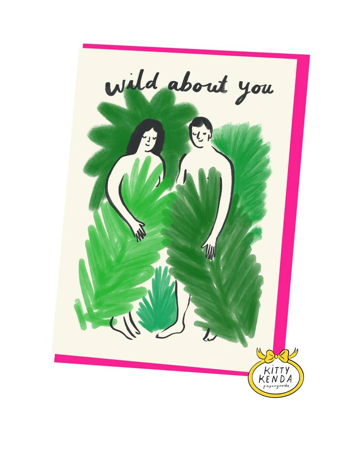 Wild About You Greeting Card for wholesale by Kitty Kenda Papergoods