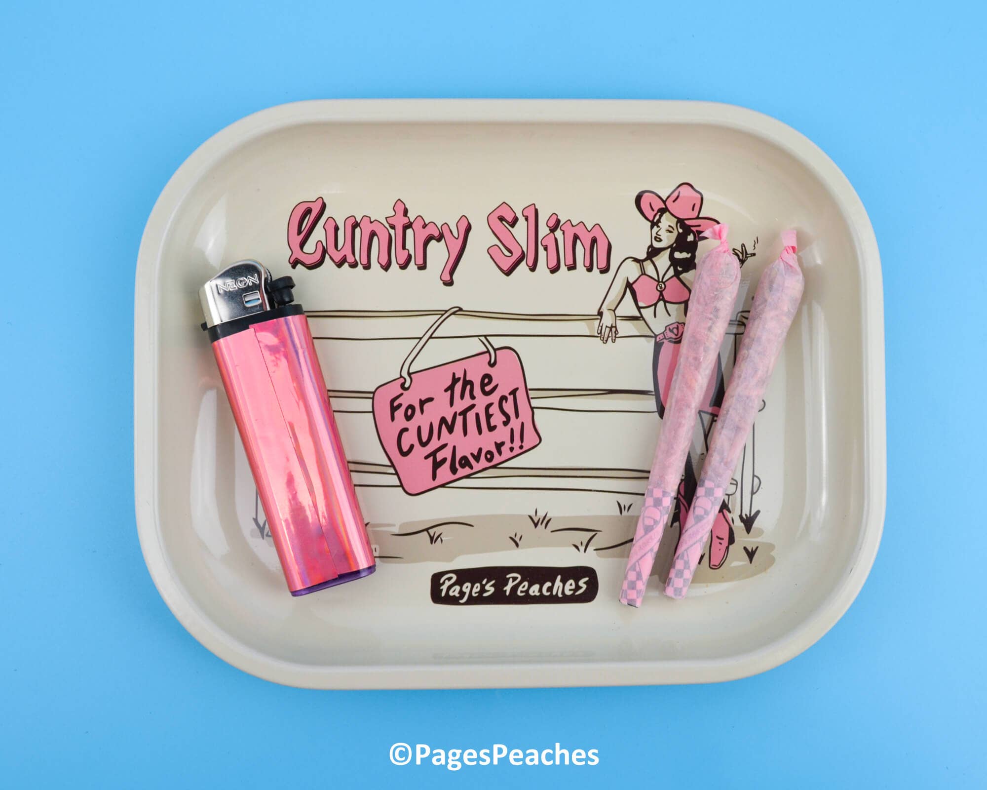 Page's Peaches - Wholesale Decorative Tray - Cuntry Slim Compact Rolling Tray for Decor3