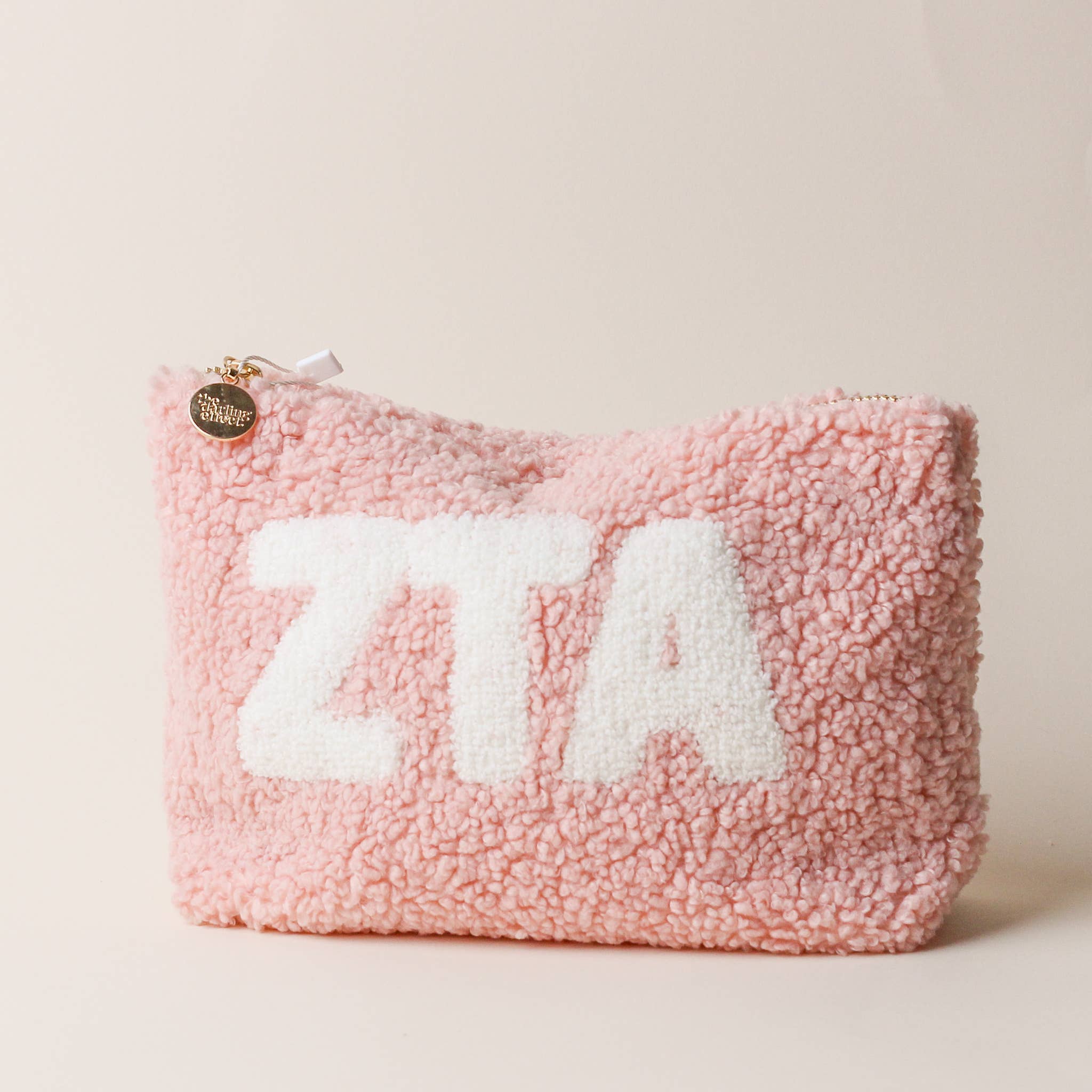 The Darling Effect - Wholesale Pouch - Women's - SORORITY SALE - Greek Letter Teddy Pouch - Blush18