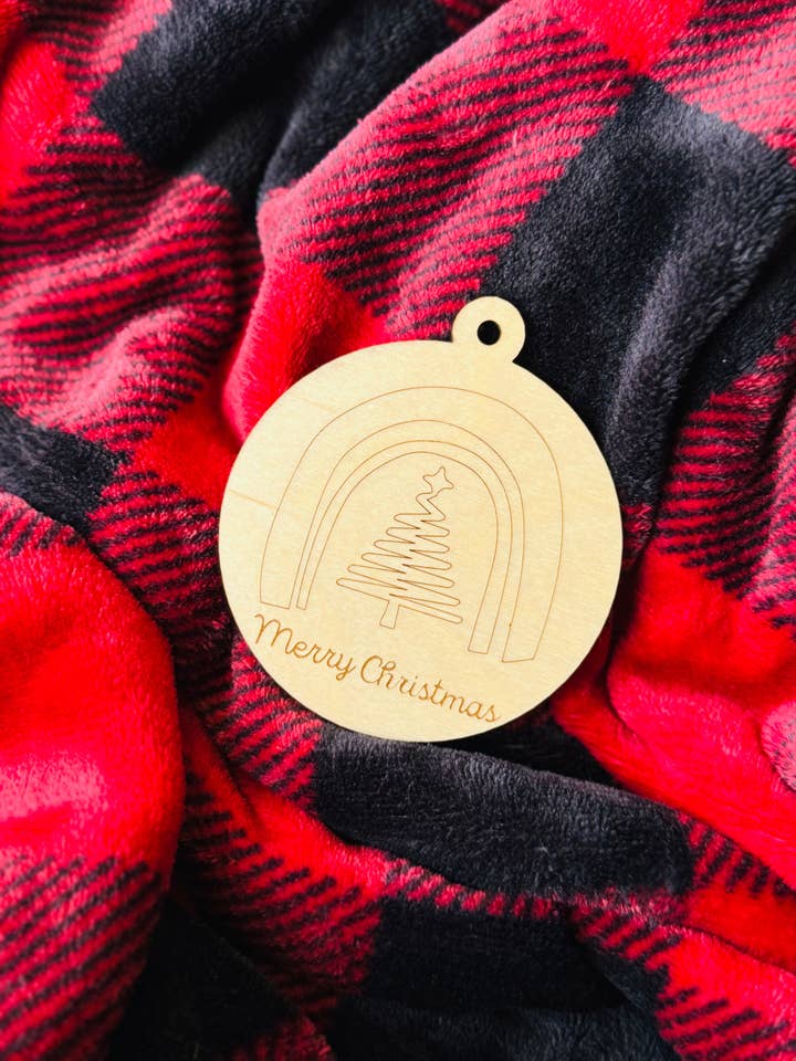 Adorno Feliz Navidad para venta al por mayor de Studio Raval Custom Engravings