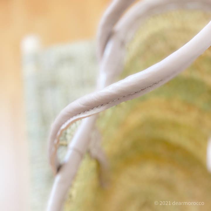 dear Morocco - Wholesale Beach Bag - French market basket // Moroccan / with long leather handle3