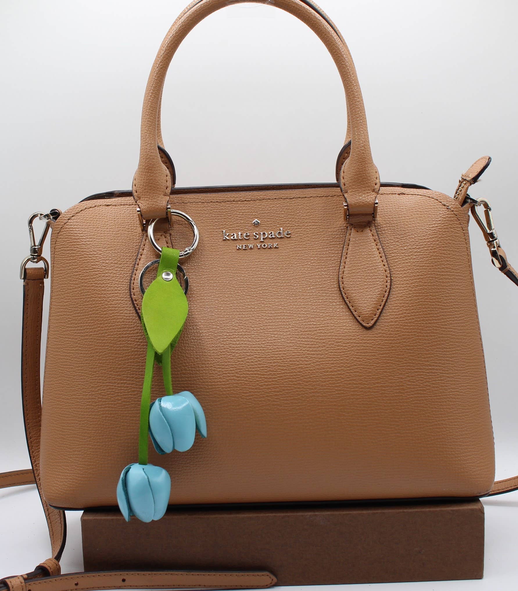 Sunflower Handmade leather inc – Engroshandel Nøglering - Dame – læder tulipan nøglering pung charm taske taske tilbehør15