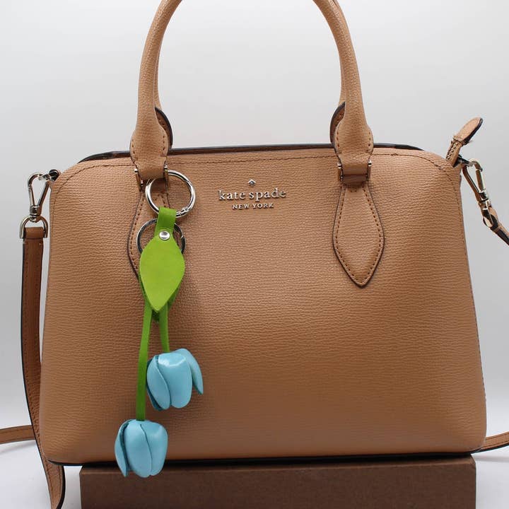 Sunflower Handmade leather inc – Porta-chaves - Mulher por atacado – porta-chaves de couro em forma de tulipa, acessório de bolsa, amuleto de mala15