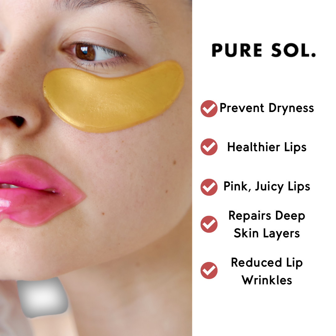 PURE SOL. - Wholesale Lip Treatment/Mask - Pucker Up Baby - Cherry Blossom Hydrogel Collagen Lip Mask 5