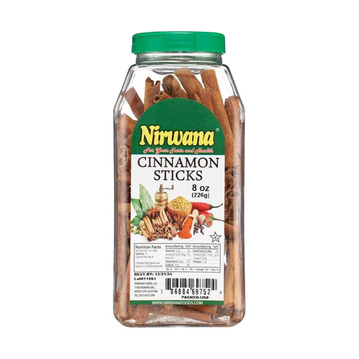 Bâtonnets de cannelle premium Nirwana – Pot moyen de 8oz (227g) pour la vente par Kings Group Distribution