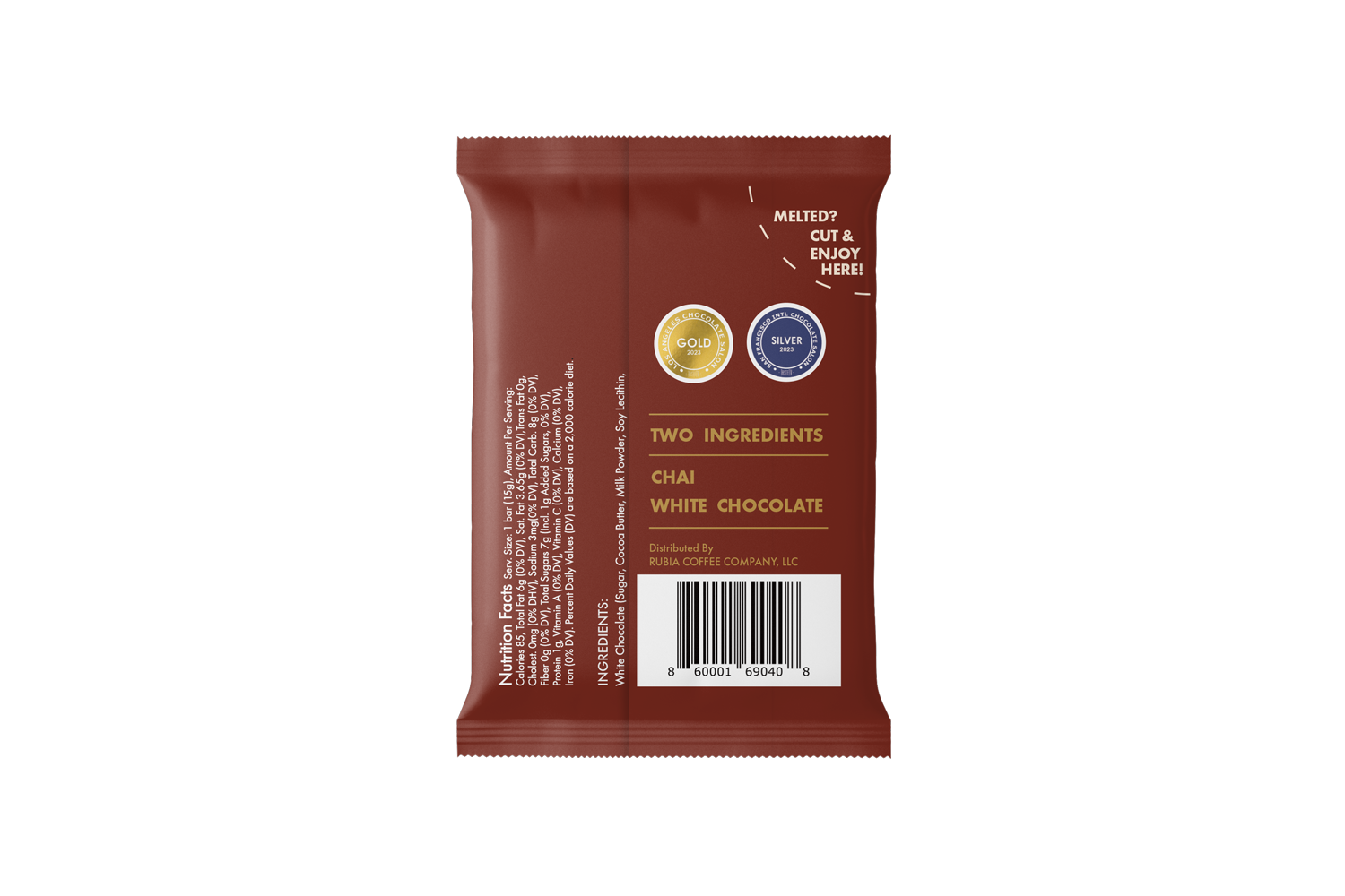 COBA, The Coffee Bar - Wholesale Chocolate Bar - COBA's Chai Latte Chocolate Bar (20 per case)4