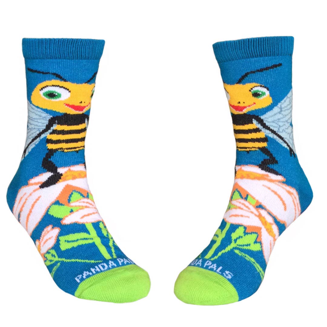 Sock Panda – wholesale Socks – Child – Bees Loving Flower Socks (Ages 3-7)2