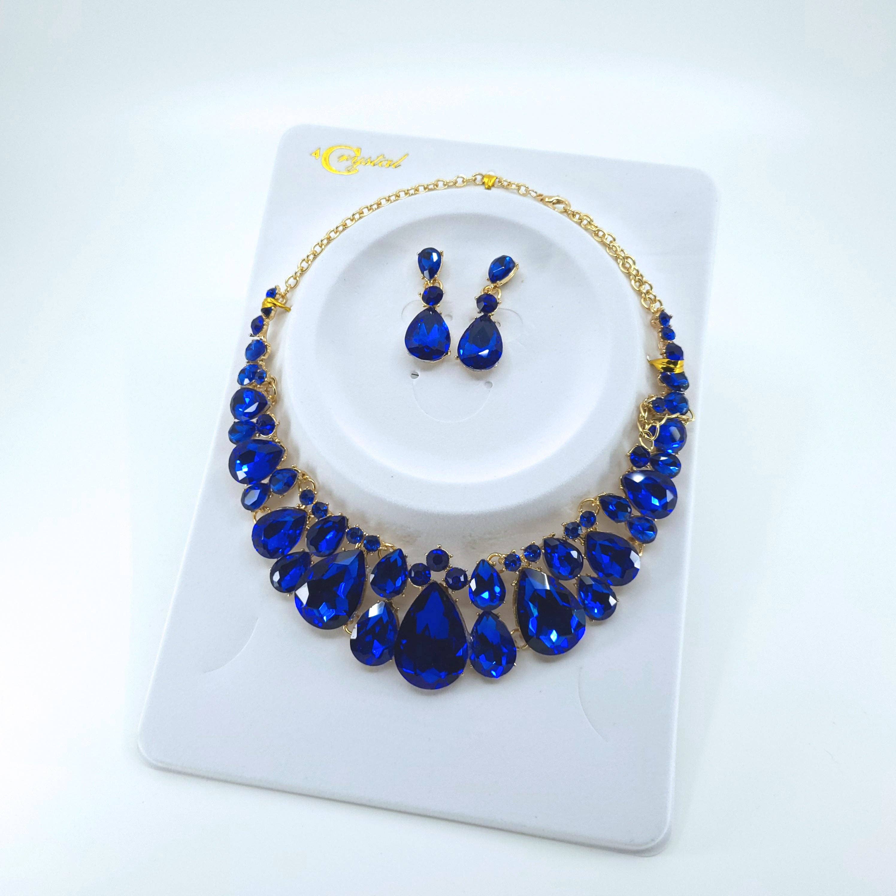 TAPA fashion - Wholesale Jewelry Set - Crystal Necklace Earring Set FJN362 (1PC)4