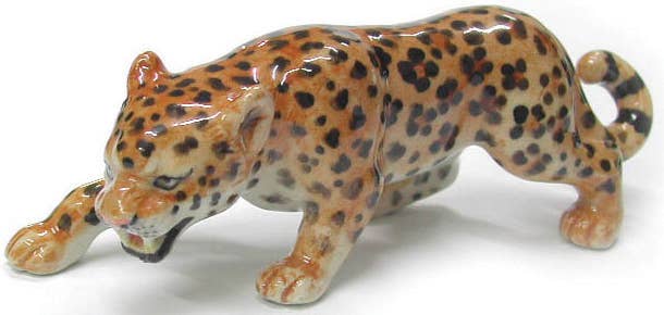 Little Critterz - Venta al por mayor Figura decorativa - Mini figurilla de porcelana Leopardo cazando Northern Rose0
