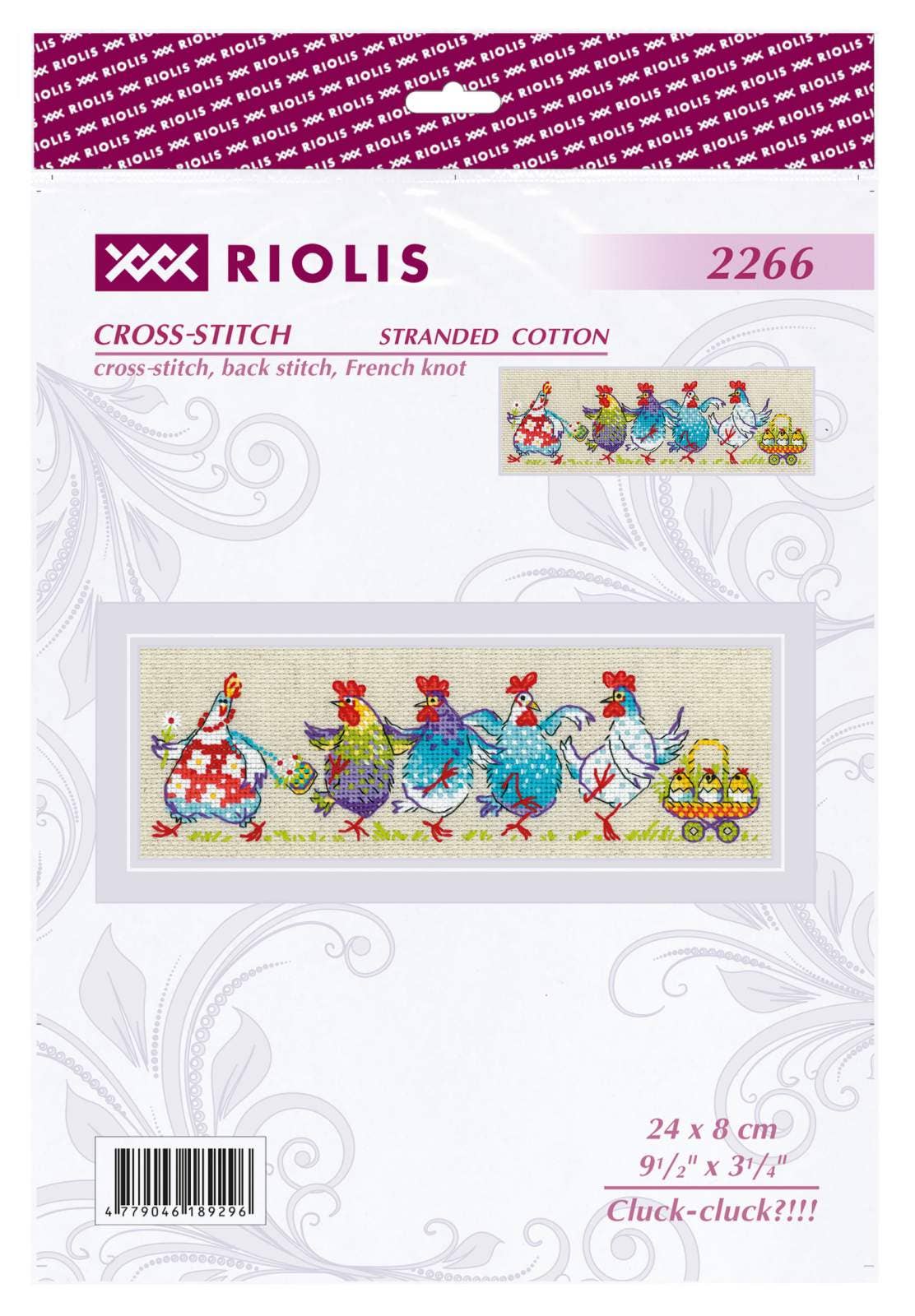RIOLIS - Wholesale Embroidery/Cross Stitch Supplies - Cross Stitch Kit From Riolis 2266 Cluck-Cluck?!!!1