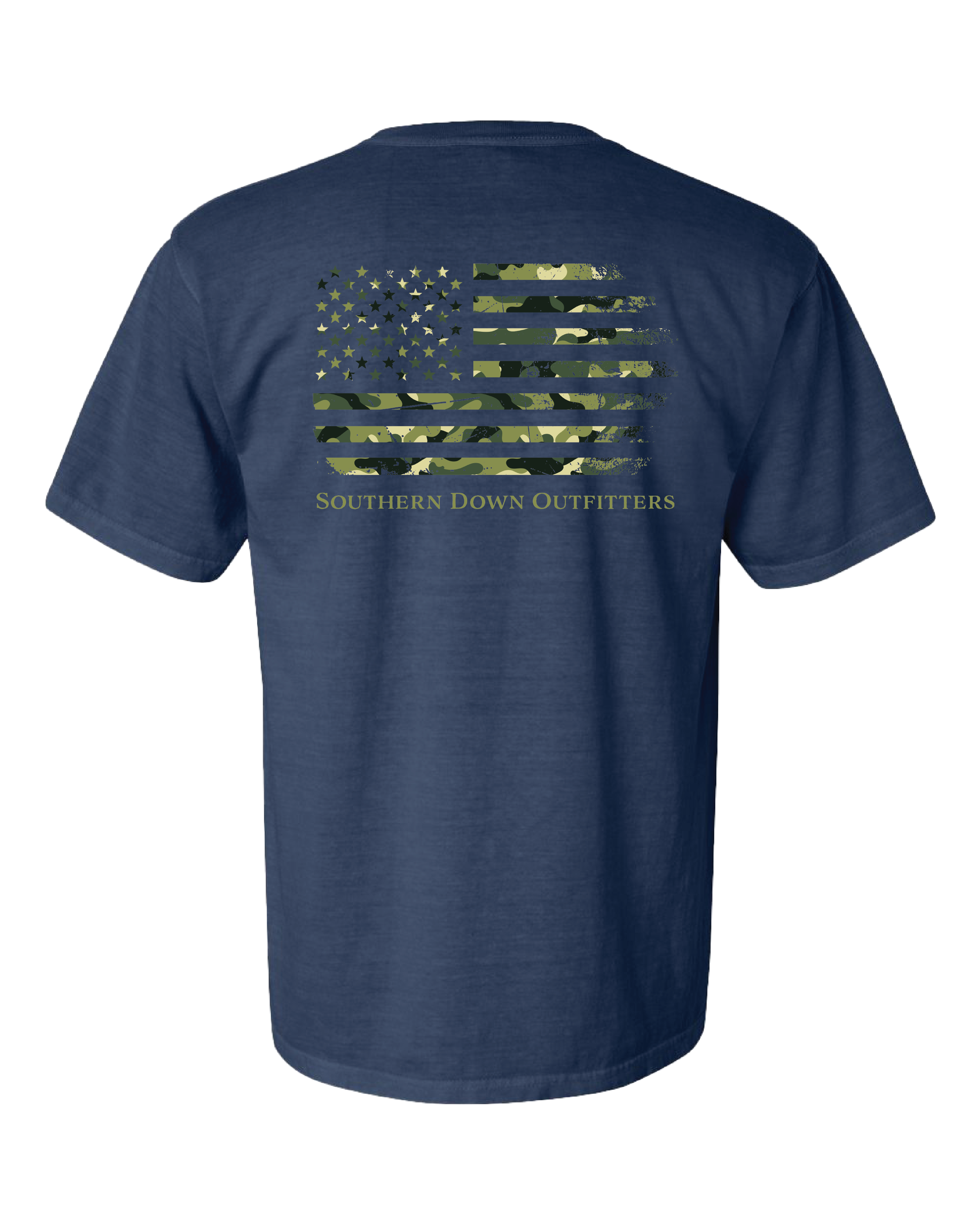 Southern Down Outfitters - Wholesale Screen Printed T-Shirt - Men's - Camo Flag Tee2
