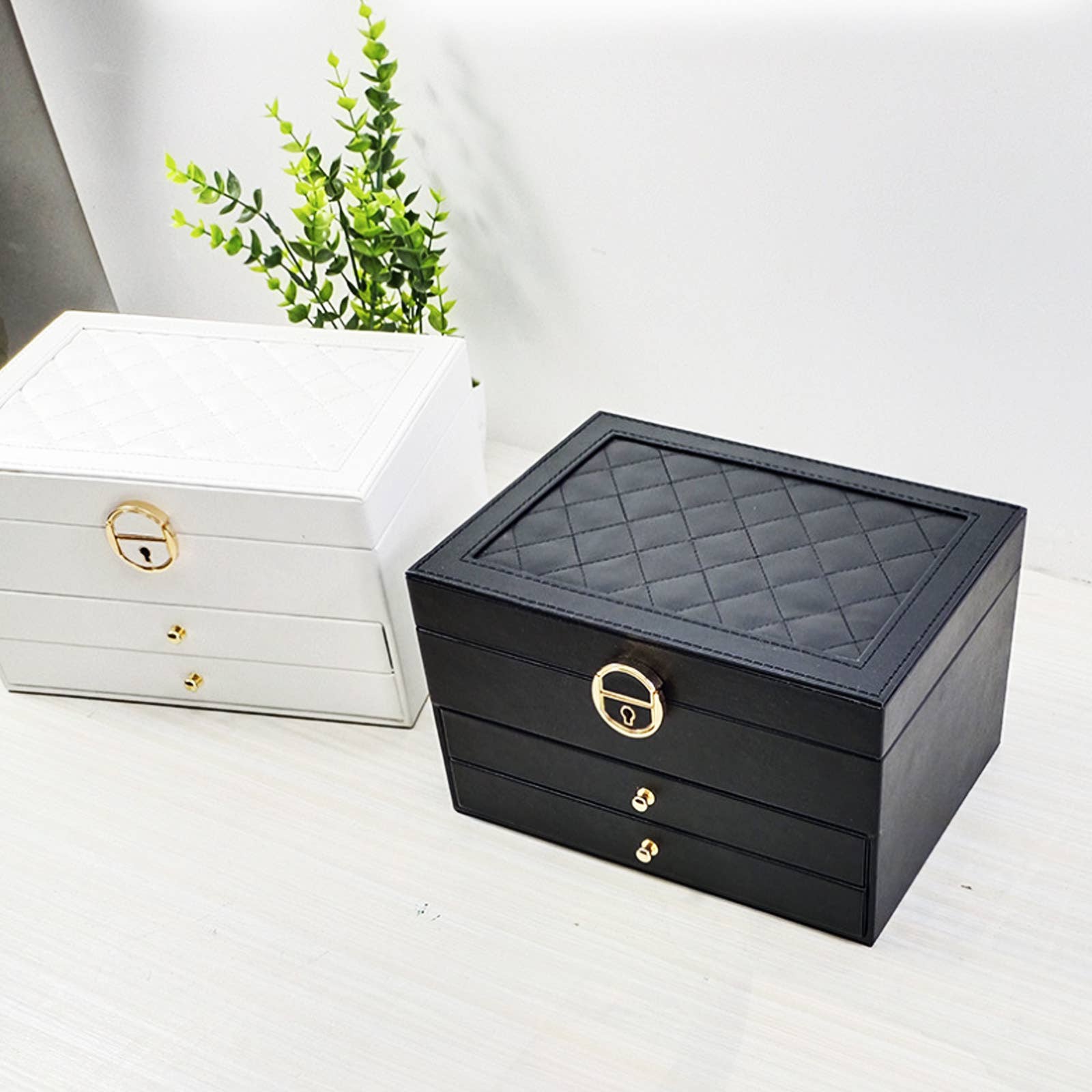 wandf - Wholesale Jewelry Box/Organizer - Durable 3-Drawer Large Capacity Jewelry Accessories Storage8