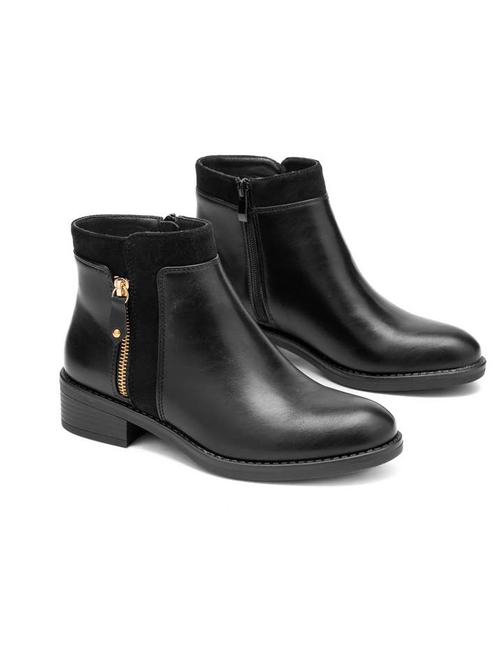 C'M PARIS – wholesale Chelseaboots – Dam – Chica stövletter med gyllene sidodragkedja 683272