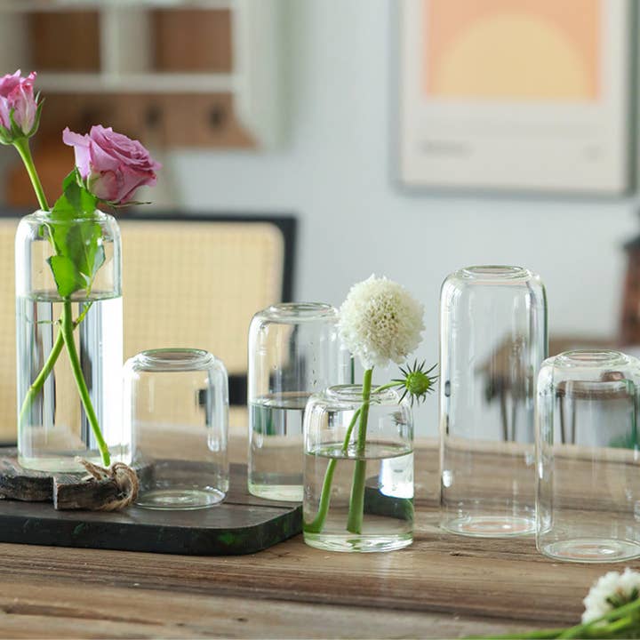 Sweet Home Deco - Wholesale Vase - Small Floral Bud Glass Vases, Wedding Decor, Tabletop Vases