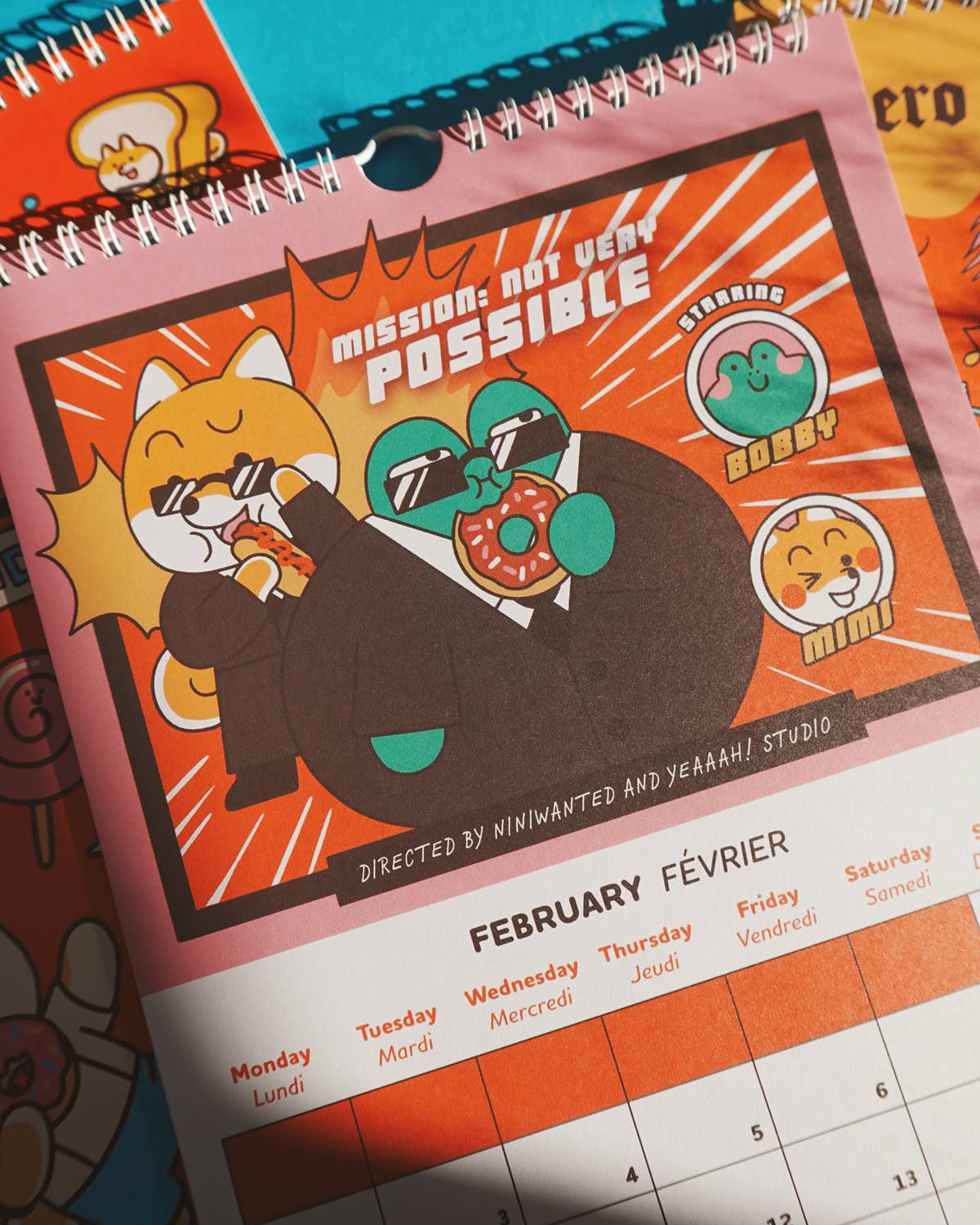 Yeaaah! Studio - Wholesale Calendar - 2026 calendar illustrated by Yeaaah! Studio & Niniwanted16