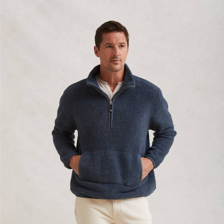 Jersey unisex con media cremallera - Liso para venta al por mayor de Kashwere Apparel