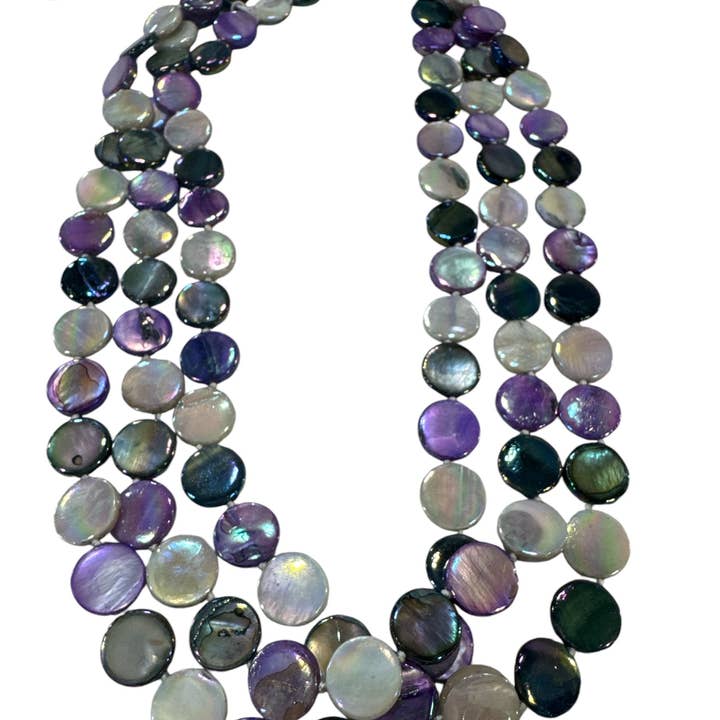 Studio G – wholesale Beaded/pearl necklace – #8023-3 Strand Mother Of Pearl13