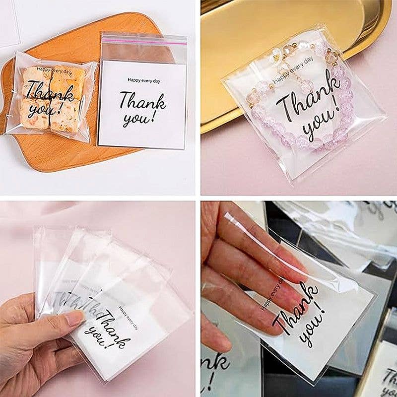AMORINO SRL - Wholesale Gift Bag - 200PCS PLASTIC THANK YOU GIFT BAGS3