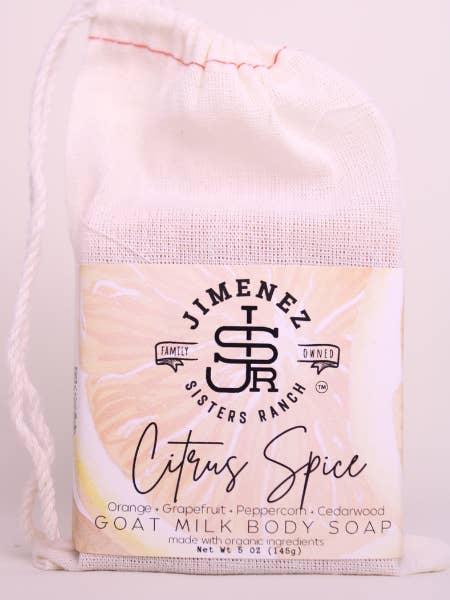 Citrus Spice Goat Milk Bar Soap for wholesale by Jimenez Sisters Ranch